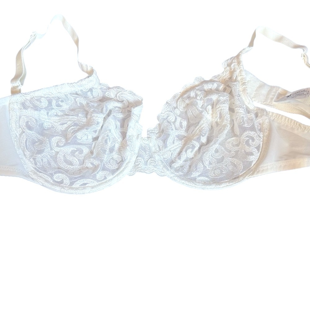 Wacoal White Lace Underwire Bra 38C Style 85199